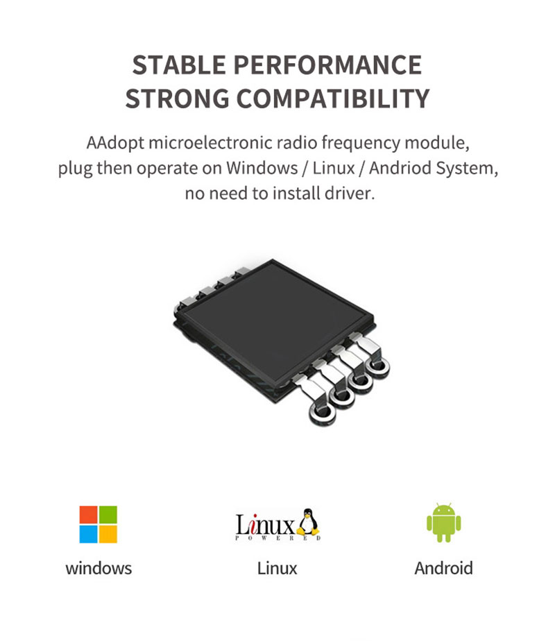 Lector de targetes RFID USB d'escriptori sense contacte per a targetes de 125 kHz Tags 3