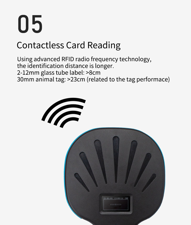 Lector d'etiquetes d'animals RFID de mà multifunció 6