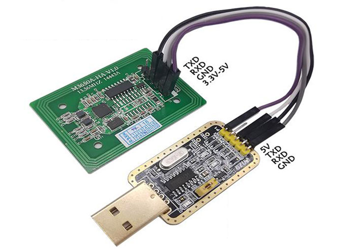 Mòdul lector de targetes IC RFID d'alta freqüència sense contacte S50 llegir i escriure port sèrie d'inducció RS232 TTL 3