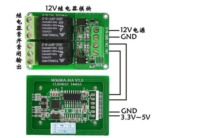 Mòdul lector de targetes IC RFID d'alta freqüència sense contacte S50 llegir i escriure port sèrie d'inducció RS232 TTL 5